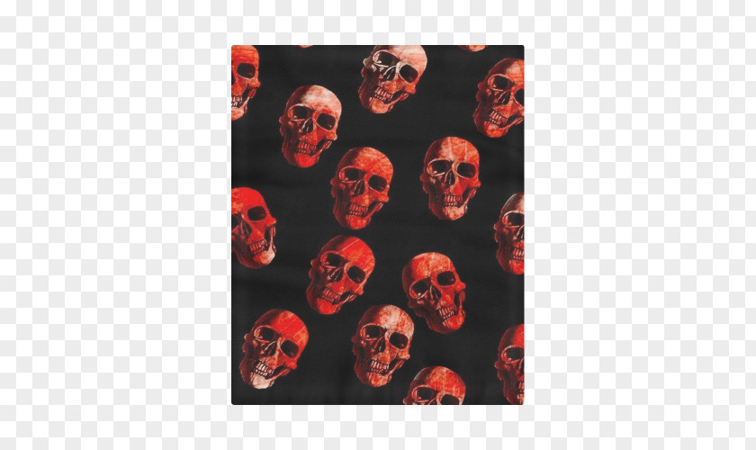 Skull Watercolor Douchegordijn Red Shower Curtain PNG
