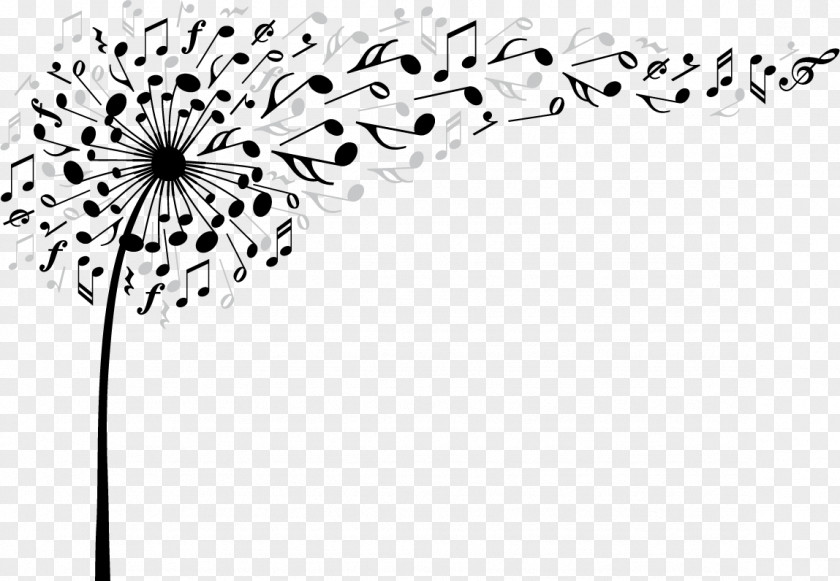 Musical Note Dandelion PNG note Dandelion, Background music clipart PNG