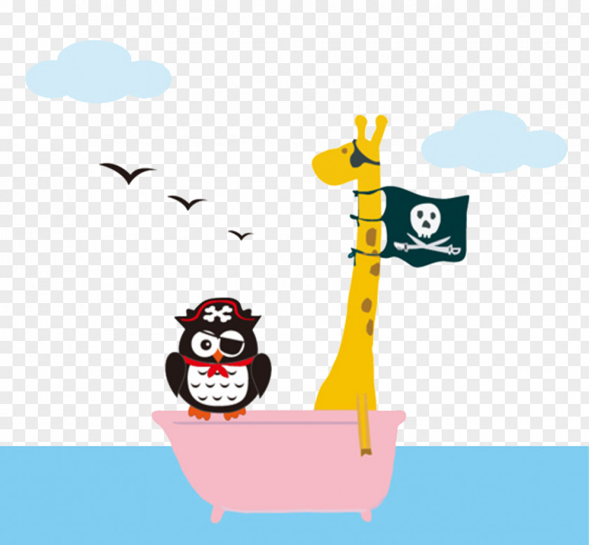 Owl Pirate Piracy Ship PNG
