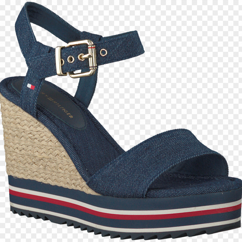 Sandal Tommy Hilfiger Denim Sandalen Groen Wedge Shoe PNG