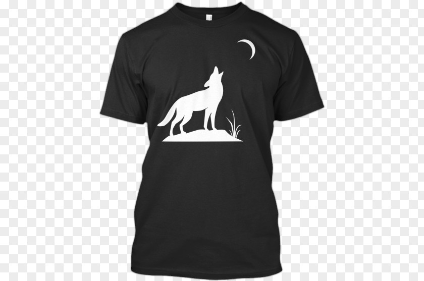 Wolf Howling In The Moonlight T-shirt Business Promotional Merchandise PNG