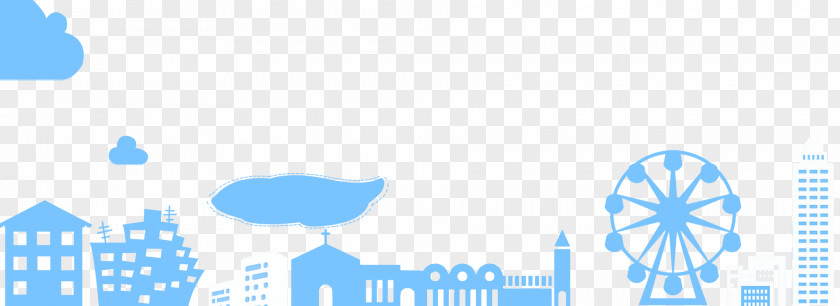 Blue City Silhouette PNG