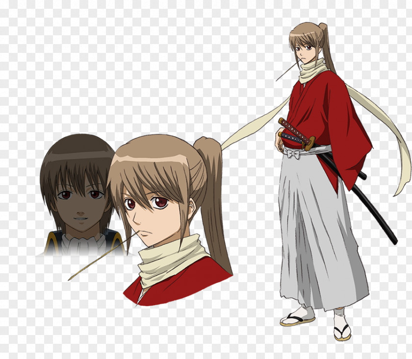 Cosplay Okita Sougo Kagura Gin Tama Costume PNG