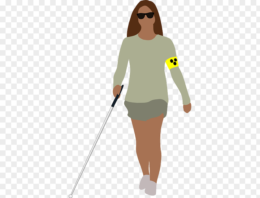 Disabled Vision Loss Disability White Cane Clip Art PNG