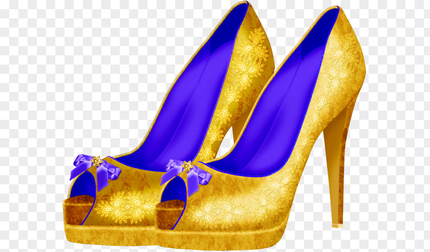 Gold High Heels High-heeled Footwear Shoe Clip Art PNG