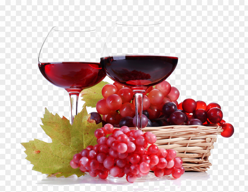 HD Vine And Wine Red Common Grape Bottle PNG