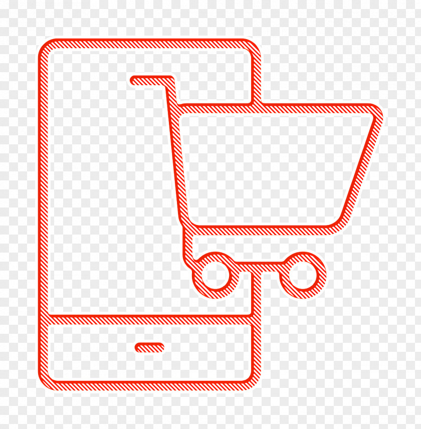 Mobile Purchase Icon Lineal Ecommerce PNG