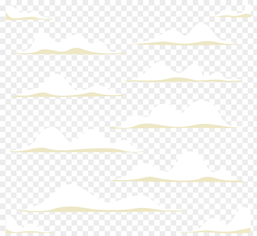 Painted White Clouds PNG