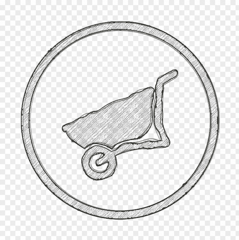 Vehicle Wheelbarrow Barrow Icon Building Diy PNG