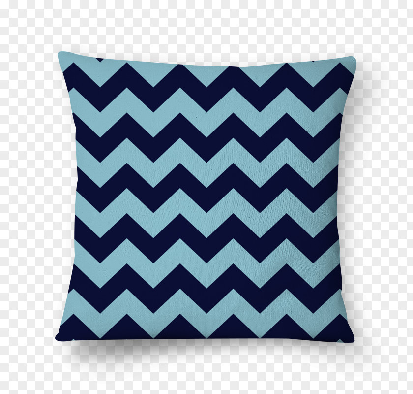 Blue Chevron Graphic Design Zigzag Decorative Arts Cushion PNG