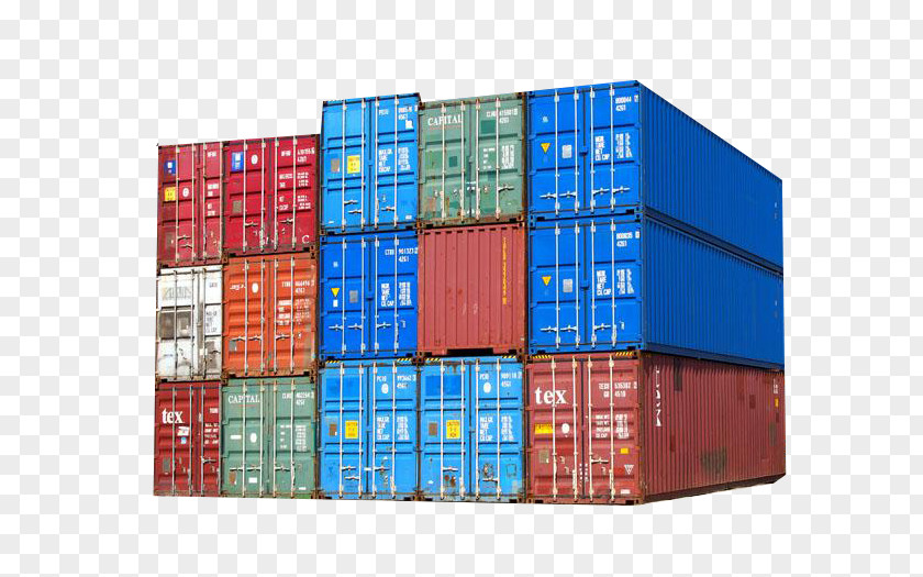 Color Container Intermodal Freight Transport Cargo Ship PNG