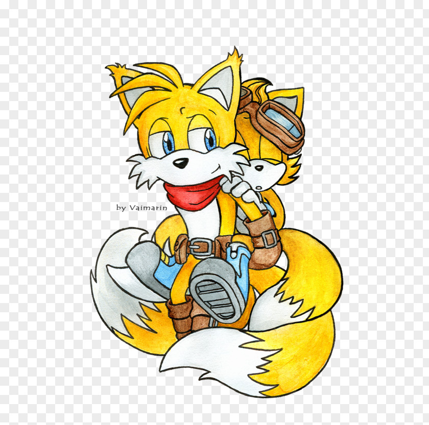 Tails Sonic Chaos Drawing PNG