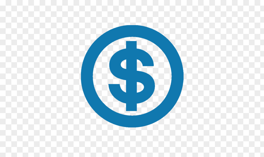 Electric Blue Symbol Dollar Logo PNG