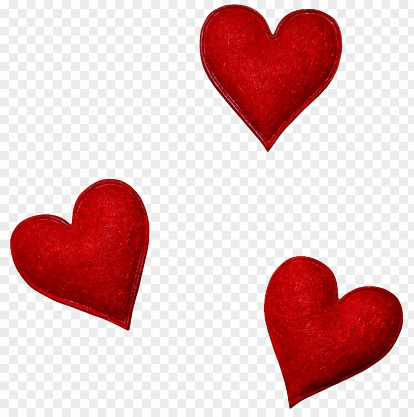 Three Hearts Heart Red PNG
