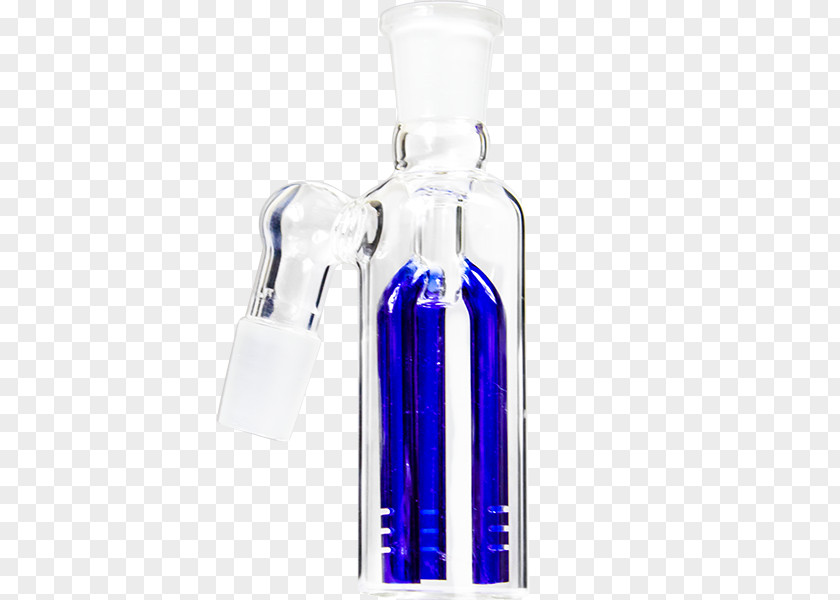 Glass Bottle Herb Grinder Blue PNG