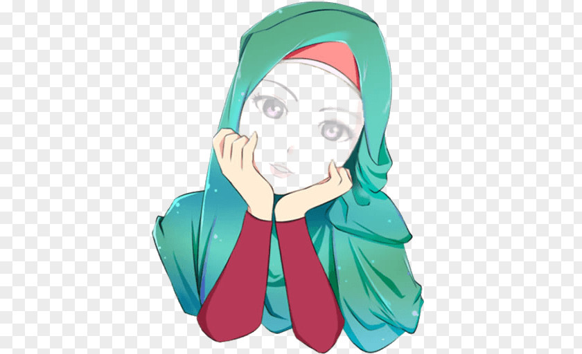 Islam Muslim Hijab Women In Cartoon PNG
