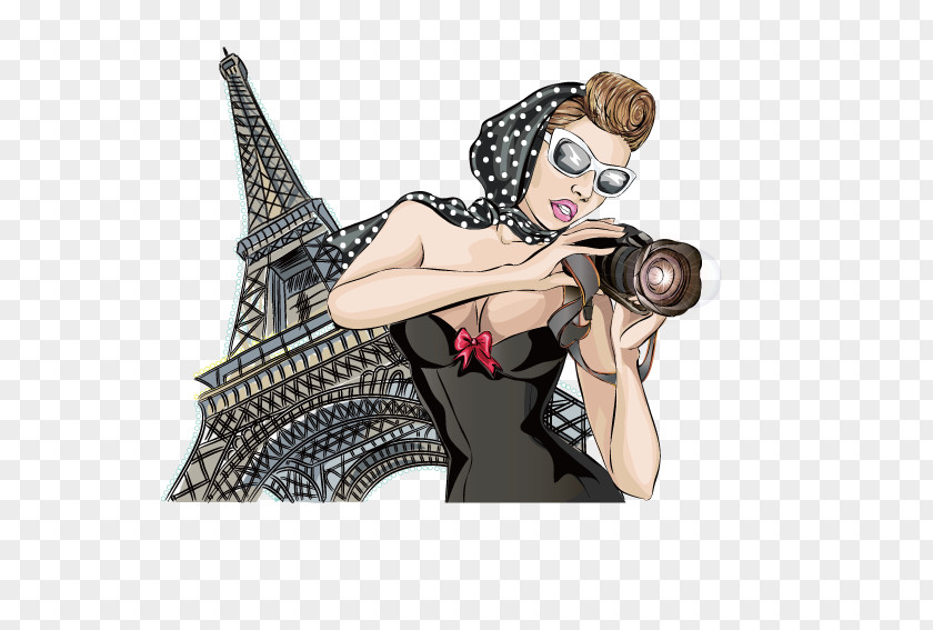 Take A Camera To Pictures Of Beauty Illustration PNG
