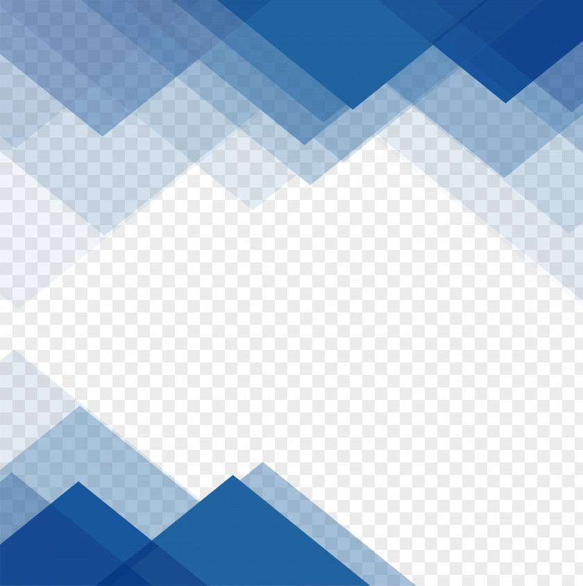 Blue Triangular Border Wallpaper PNG