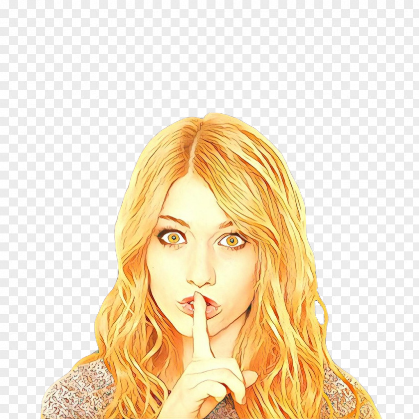Feathered Hair Surfer Lips Cartoon PNG