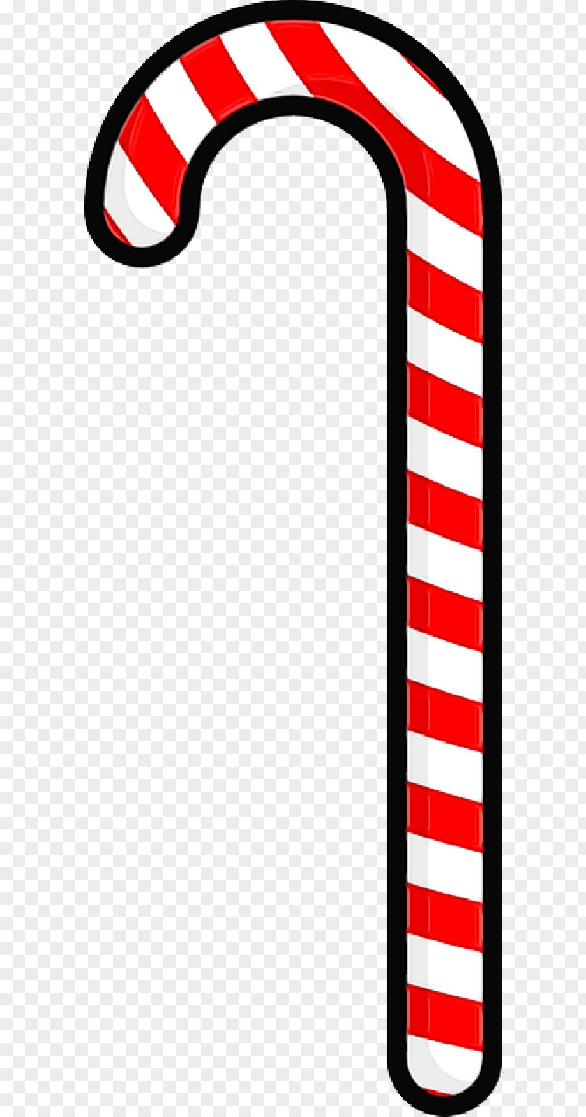 Candy Cane Christmas Watercolor PNG