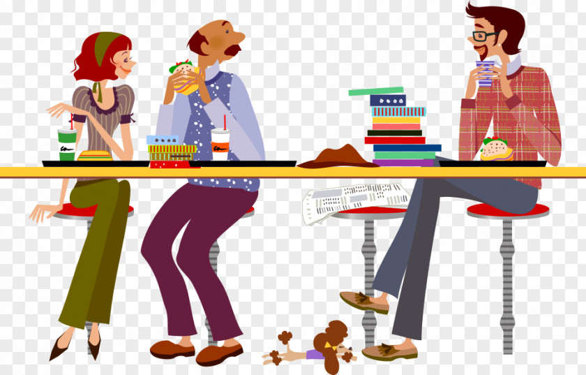 Cartoon Office Men And Women Drawing Photography Royalty-free Clip Art PNG