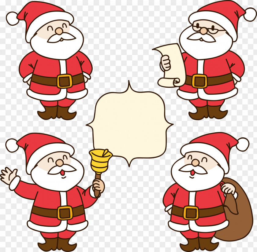 Santa Border Claus Christmas Ornament Clip Art PNG