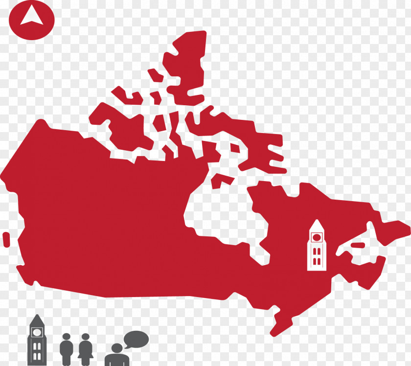 Canada Map Vector Illustration PNG