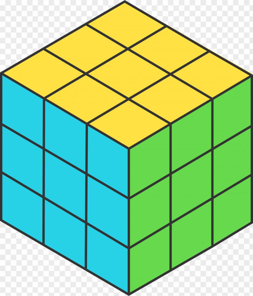 Cube Rubik's Shape Three-dimensional Space Vector Graphics PNG