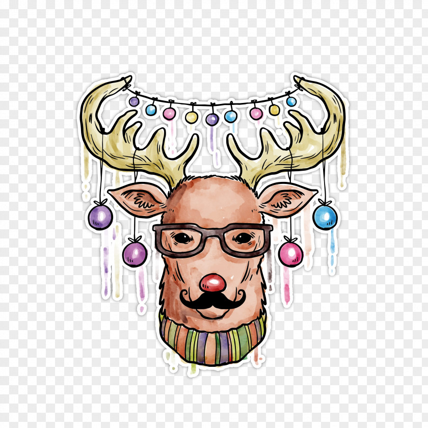 Deer Reindeer Père David's T-shirt Christmas PNG