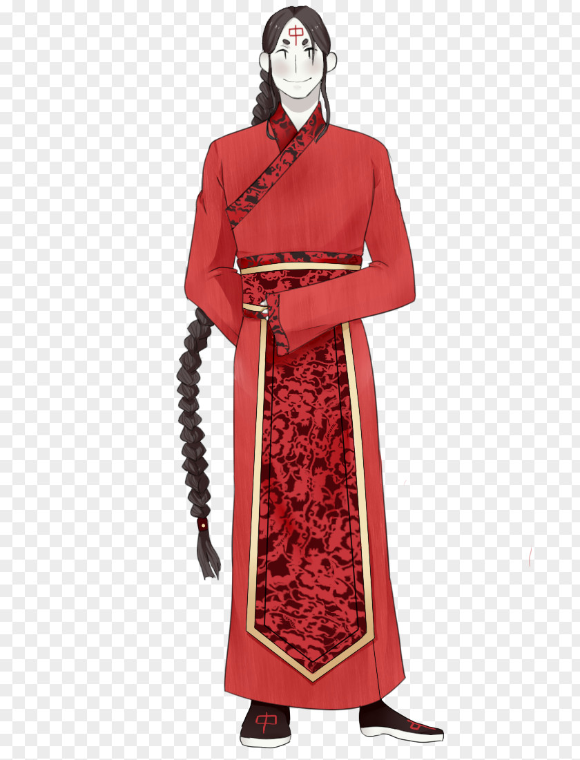 Mahjong Robe Costume Design PNG