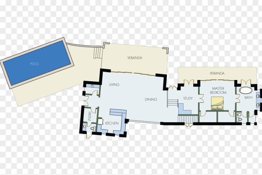 Open The Door Outside Bedroom Canouan Villa Cottage Floor Plan PNG