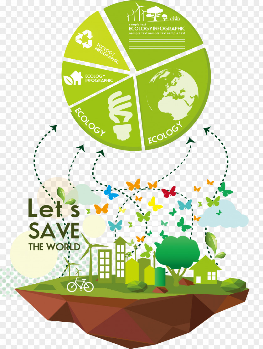 PPT Element Vector Graphics Environmental Protection Green Energy Conservation Illustration PNG