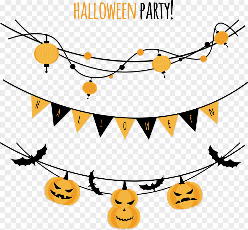 Trick Or Treat Halloween Party Paper Convite Clip Art PNG