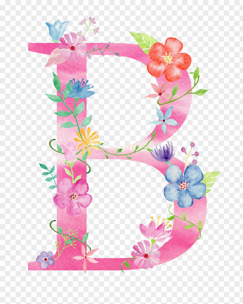 Flowers Letter B Poster PNG