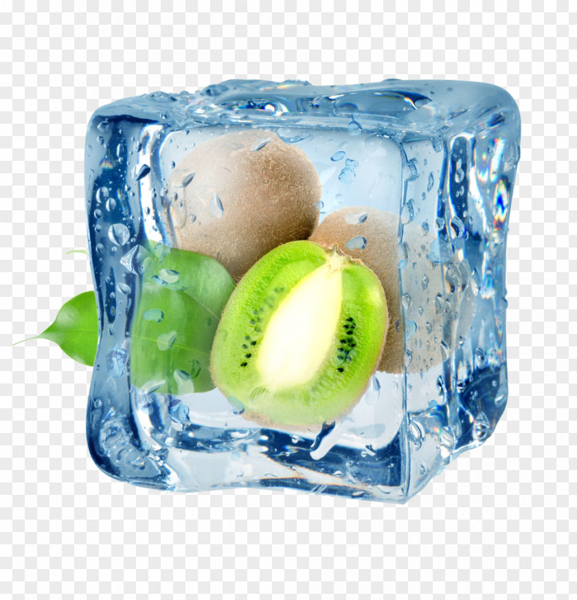 Frozen Kiwi Juice Ice Cube Stock Photography Kiwifruit PNG