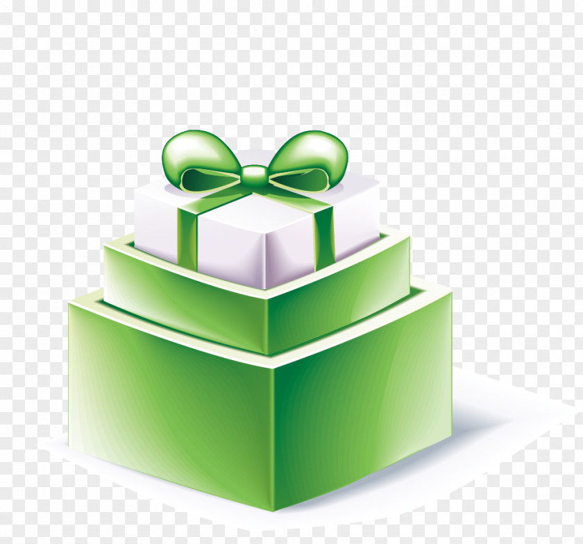 Green Gift Box PNG