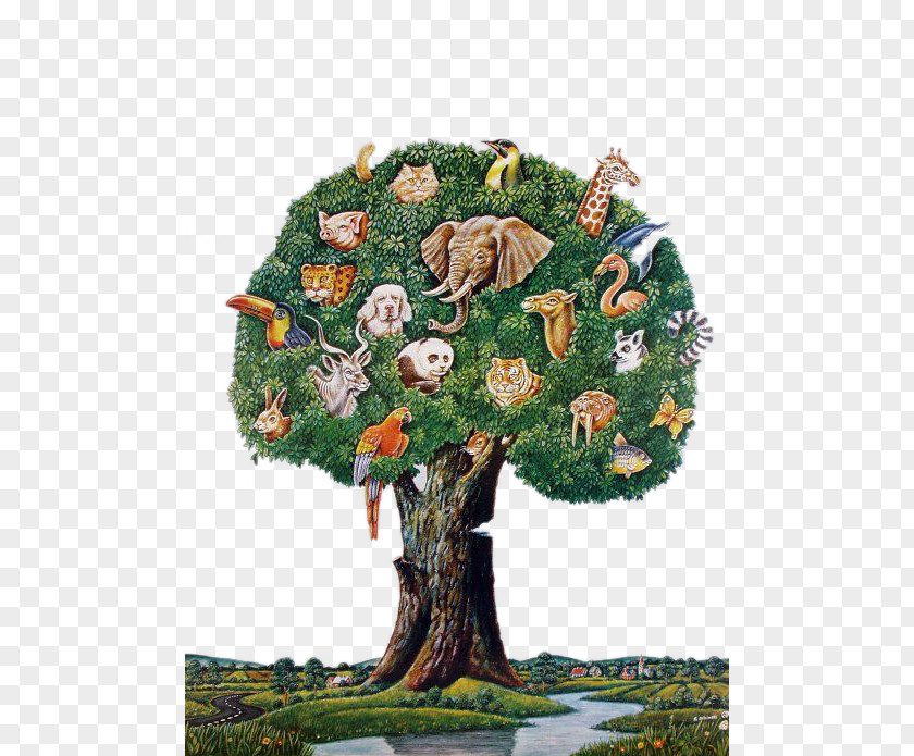 Animal Family Tree Polish School Of Posters Art Surrealism Cyrk PNG