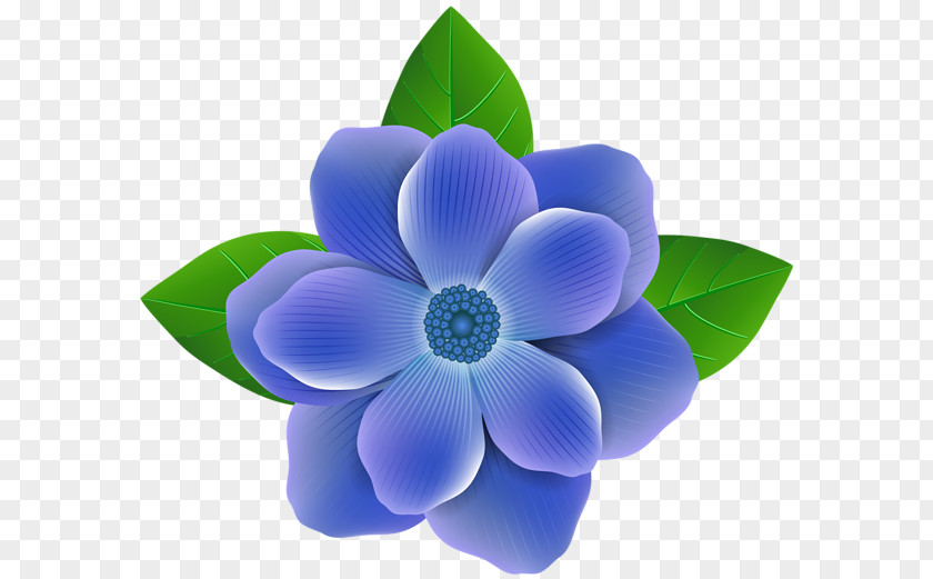 Flower Clip Art Navy Blue PNG