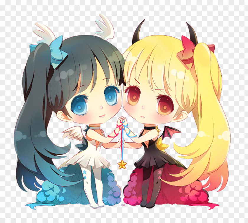 Kawaii Gemini Zodiac Aquarius House Pisces PNG