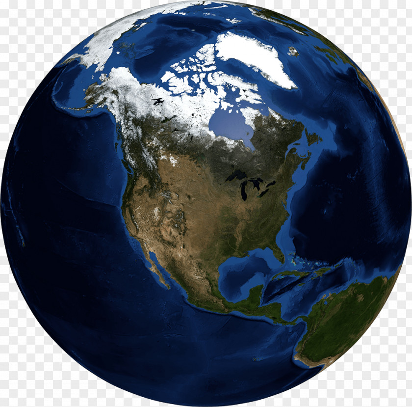 Earth United States Globe Space Debris Satellite PNG