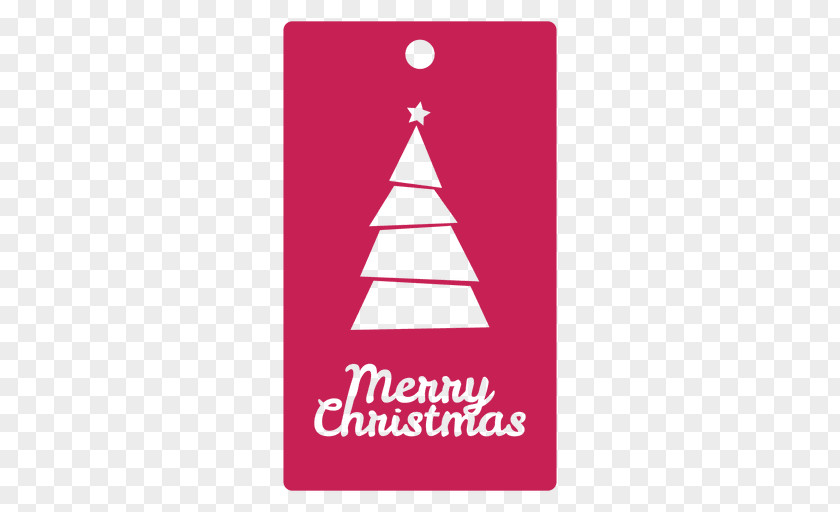 Magenta Vector Christmas Tree Gift Ornament Card PNG