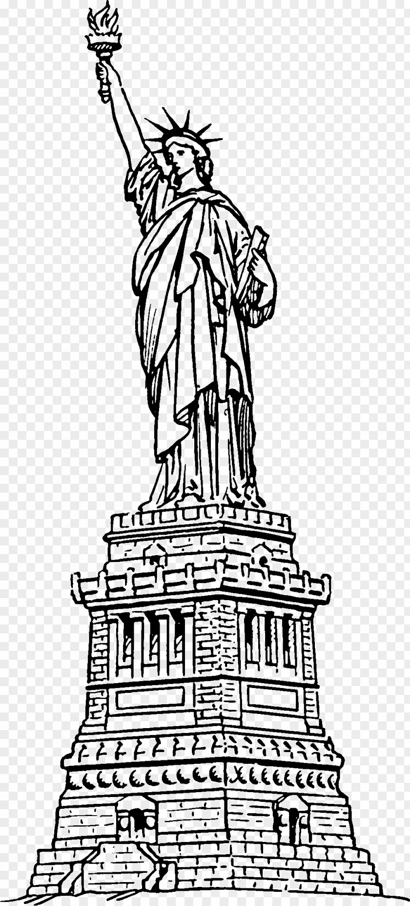 Statue Of Liberty Coloring Book PNG