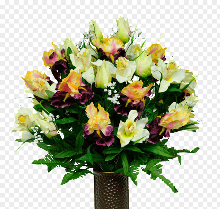 Burgundy Orchid Artificial Flower Bouquet Cut Flowers Rose PNG