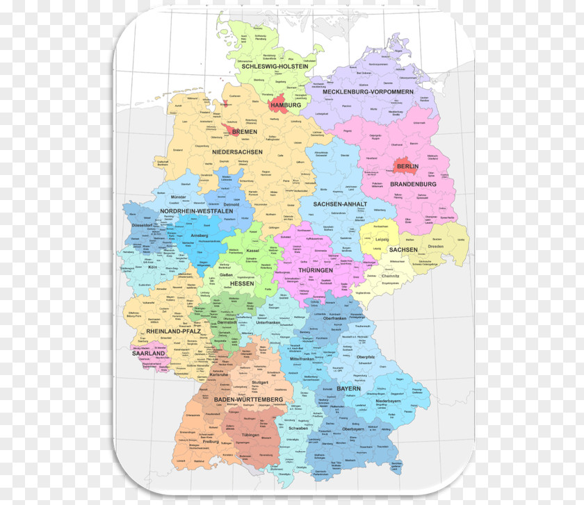 Map Mapa Polityczna States Of Germany World Bundesautobahn 3 PNG
