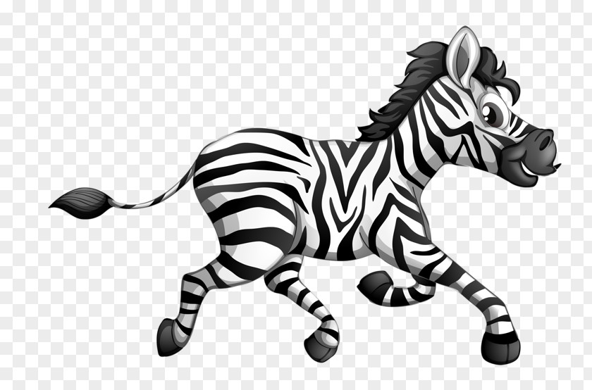 Zebra Running Cartoon Horse Clip Art PNG