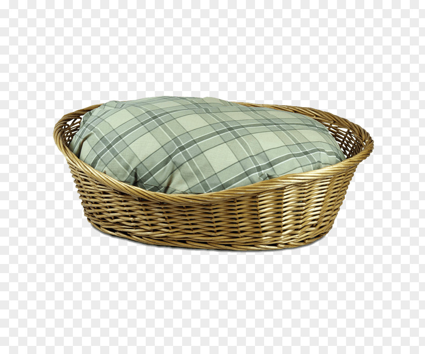 Bamboo Basket Dog Wicker Pet Bed PNG