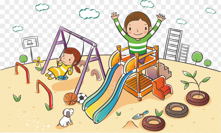 Children Playing Swing Child Clip Art PNG