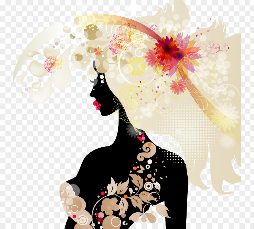 Creative Fashion Women Logo Beauty Pageant Silhouette PNG