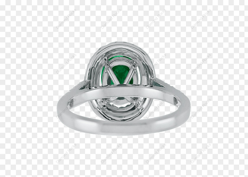 Emerald Silver Body Jewellery PNG
