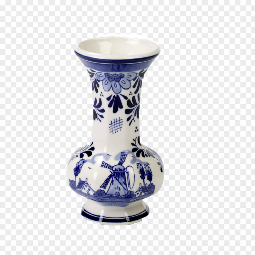 Vase Blue And White Pottery Ceramic Cobalt PNG